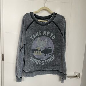 🔥RECYCLED KARMA🔥Woodstock Oversized Sweatshirt, Small